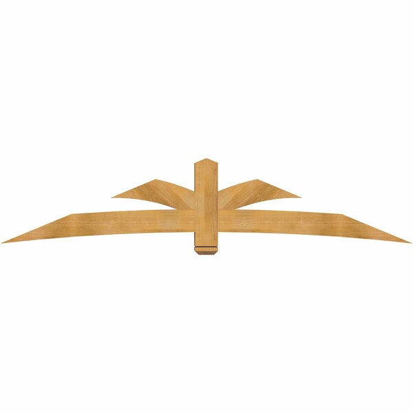 Ekena Millwork Davenport Rough Sawn Timber Gable Bracket, Western Red Cedar, 108"W x 22"H x 6"D x 6"F, 5/12 Pitch GBW108X22X0606DAV00RWR - main